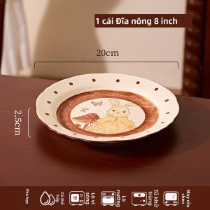 SIYUE | Đĩa Sứ Màu Glaze Dùng Tại Nhà