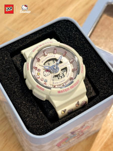 นาฬิกา Hello Kitty สำหรับผู้หญิง นาฬิกาดิจิตอลแบบนิรภัย สายยาง นาฬิกาข้อมือแบบหนังสือพิมพ์ นาฬิกาข้อมือแบบนิรภัย ของขวัญวันเกิด