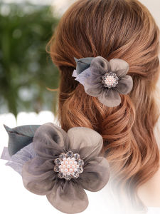 กิ๊บติดผมรูปผีเสื้อสไตล์แม่ หรูหรา สง่างาม สำหรับผมครึ่งหัว ด้านหลังศีรษะ ชิ้นเดียว ตกแต่งด้วยโบว์ผีเสื้อ จี้ผมแฟชั่น