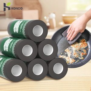 Konco 25 cái giẻ lau chống mài mòn khăn lau cuộn giẻ lau nhà bếp có thể tái sử dụng khăn lau bát đĩa khăn lau sạch ma sát cao