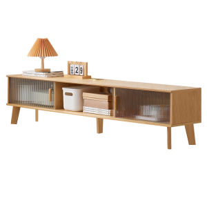 ZHUTING | Japanese Style Sliding Door TV Stand Solid Wood Minimalist Living Room Light Storage Cabinet