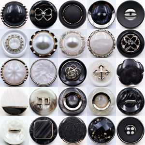 Nút Len Dệt Kim Cao Cấp Hình Tròn Cho Nữ Áo Khoác Len Nút Ngọc Trai Nút Trang Trí Nút Len Nút Thêu Nút Trang Trí