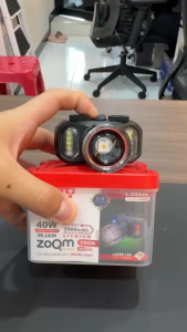 LUBY Headlamp Senter Kepala Zoom Flash Anti Air 2923 40 W Lithium 2400mAh Cahaya Putih Kuning 40 Watt Luby L-2923 Tahan 38 Jam