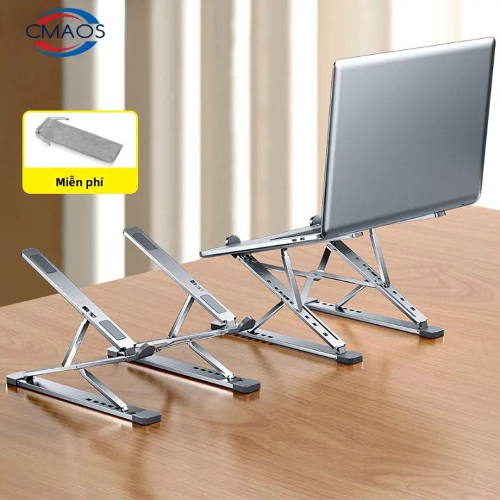 CMASO N8 Có Thể Điều Chỉnh Đế Laptop Nhôm Có Thể Gập Lại Giá Đỡ Cho Máy Tính Bảng Macbook Notebook Bàn Làm Mát Miếng Lót