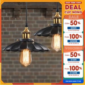 Đèn trang trí chảo nan hoa phù hợp với nhiều kiểu nội thất kèm bóng LED Edison ST64-4W tiết kiệm điện - 08520043