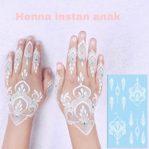 HENA STIKER ANAK / HENNA TEMPEL 1SET ANAK FRE MANIK GLITER NAILART