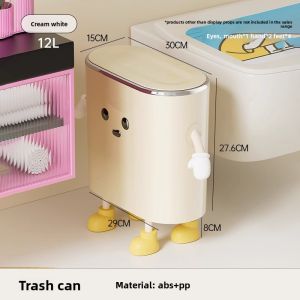 TAOCHUAN | Large Capacity Covered Toilet Trash Can