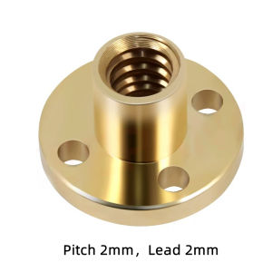 2pcs T8 Screw Round Brass Nut H Flange Pitch 2mm Lead 2/8mm T8 Stepper Motor Trapezoidal Lead Screw Nut For CNC 3D Printer Parts