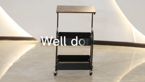 3 Layer Moving Rack Trolley Cart Kitchen Trolley Shopping Cart with Wheel Storage Shelf Heavy Duty Rolling Storage Shelf