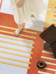 ZHIBAIJIA | Colorful Plaid Water-resistant Washable Carpet
