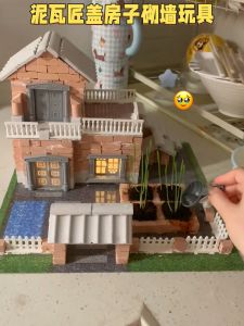 Đồ Chơi Xây Dựng Nhà Bằng Bùn Cho Trẻ Em Đồ Chơi Thủ Công DIY Mini Nhà Gỗ Đồ Chơi Giáo Dục Cho Trẻ Em Từ 3 Tuổi Trở Lên