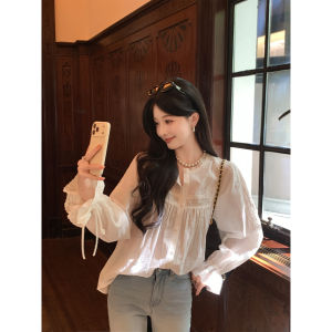 Cotton French Lace Hollow-out Blouse