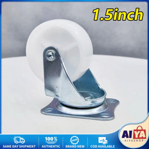 Furniture Casters Wheels Soft Rubber Swivel Caster Silver Roller Wheel for Platform Trolley Chair Household Accessori