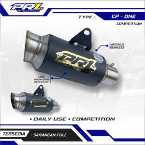 KNALPOT RACING PR1 EXHAUST PENDEK FULL SARANGAN BLACK COATING UNTUK VIXION SATRIA FU CBR VERZA MEGAPRO DLL