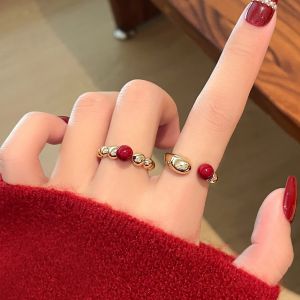 Elegant Open Ring for Women Fine Design Finger Ring Fashion Jewelry Luxury Sensation Love Bean New 2025 Popular Style