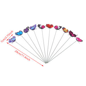 WHPHous | 10 Chiếc Cọc Trang Trí Hình Bướm Nhiều Màu Sắc Bằng PVC Cho Chậu Hoa Trang Trí Sân Vườn Ngoài Trời