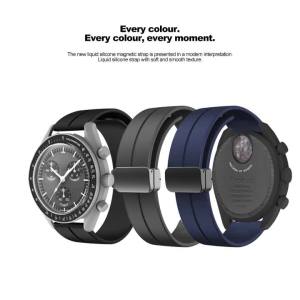 Dây Đeo Silicon Cho Omega X Swatch Joint MoonSwatch Hành Tinh Đồng Hồ Kim Loại Khóa Từ Tính Dây Đeo Tay Thay Thế Vòng Tay Correa