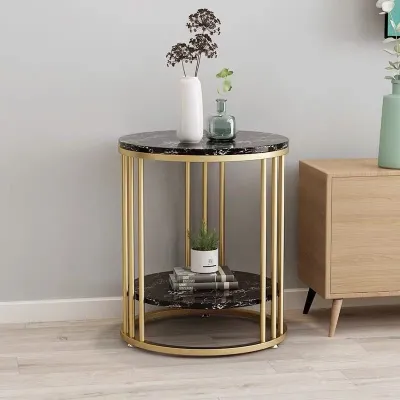 RJP FURNITURE Meja Coffee Table Minimalias Estetik Industrial-Murah Meja Besi Vicka End Table