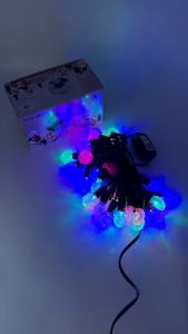 ไฟกระพริบหัวแปดเหลี่ยมแก้ว 40 LED 5 เมตร No.HS-001