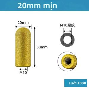 Đĩa Mài Kim Cương M10 Hàn Mài Ngược Đầu Tròn Dao Phay Mài Mòn Dạng Ngón Tay Dùng Cho Đá Thạch Anh