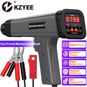 KZYEE KT60 Auto Digital 2&4 Stroke Petrol Engine Timing Light 12V Car Ignition Timing Light Inductive Strobe Lamp Detector