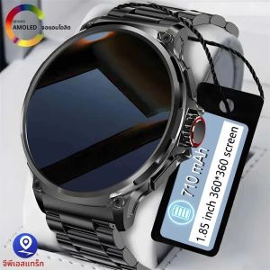 2025 กีฬาใหม่ GPS ทหารสมาร์ทนาฬิกาผู้ชาย 710mAh แบตเตอรี่อัลตร้า GPS สมาร์ทนาฬิกาสำหรับผู้ชายผู้หญิงเข็มทิศนาฬิกากันน้ำใหม่