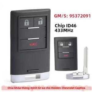 Chìa Khóa Thông Minh Remote Fob Cho Holden Chevrolet Captiva 2014-2018 3 Nút GM/S 95372091 ID46 Chip 433 MHz Thay Thế Keyecu