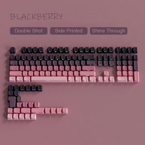 Magnetic Switch PBT Keycaps Set 134 Keys Ivy Green Gradient Cherry Profile keycaps Side Print  for Mechanical Gaming Keyboard MX