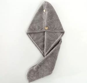 🇲🇾💖 Ready Stock 💖🇲🇾 Super Soft Thickened Japanese Style Microfiber Drying Hair Cap _素色菠萝格干发帽