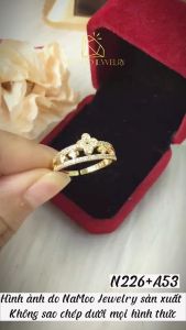 Bộ Gồm Kiềng Đeo Tay Và Nhẫn A54 Thời Trang Mạ Vàng Siêu Xinh