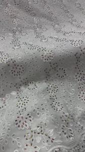 SKIG New African Lace Fabric Nigerian Tulle Embroidered Bridal Gown Material Soft Cotton Damask for Wedding Party Dresses 5Yards