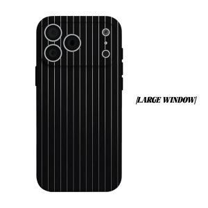 BILIBILI | black pinstripe Phone Case for iPhone 18 17 16 15 14 13 12 11 Air Pro Max Plus Double-layer Cover