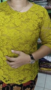 PIPO ATASAN  WANITA RENDA MOTIF BARU 2023/BLUS SEMI RENDA WANITA TANGAN LURUS/BAJU SEMI KEBAYA VIRAL