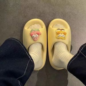 Couple Slippers Indoor Outdoor Anti-Slip EVA Summer Home Shoes Comfortable Breathable Slip-Resistant Cartoon Design Buy One Get One Free