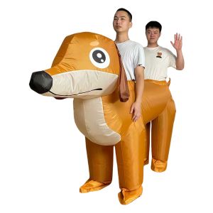 Adult Couple Dog Inflatable Suit One-Piece Design Couple/Parent-Child Party Funny Costume Props