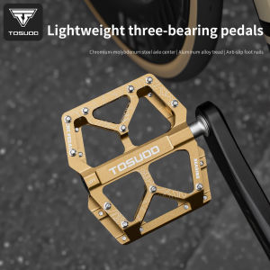 TOSUOD Bicycle Bearing Pedals Anti-Slip Lightweight Hollow Design Aluminum Alloy Bike Pedals Durable Dust-proof Bike Pedals