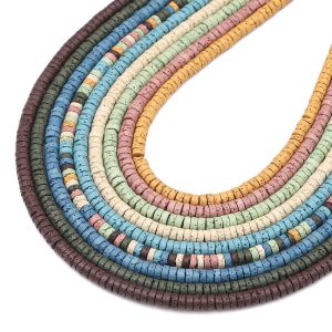 2x4mm 185Pcs/Str Natural Lava Stone Chips Beads for DIY Bracelet Necklace Jewelry Making