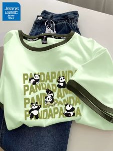 Jeanswest | Summer Casual Green T-Shirt Cotton Short Sleeve