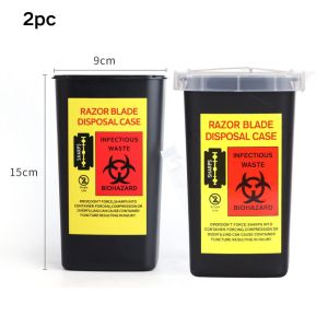 1L Plastic Sharps Container for Tattoo Needles Tattoo Medical Plastic Sharps Container Needle Disposal Waste Box Black/Red