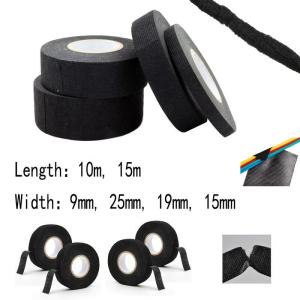 15/10 Meter Heat-resistant Flame Retardant Tape Coroplast Adhesive Cloth Tape For Car Cable Harness Wiring Loom Protection