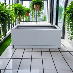 Rectangle Plant Pot Large Flower Pot Box Large Planter Box Family with Water Collection Tray Balcony Dedicated 花盆