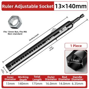DAIENGONGJU | Special Long Steel Framing Alignment Socket Wrench 14mm