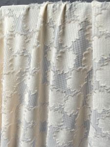 Soft Thin Textile Fabric with Flower Tassel Texture for Clothing Designers Dress Making And DIY Home Crafts from Guangdong