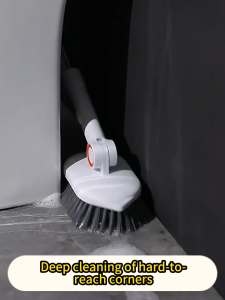 💥Local Delivery💥Floor Cleaning Brush Hard Bristles with Long Extendable Handle 180° Rotating Head Bathroom Tile Scrubber Brush for Home Kitchen (Gap Corner Track Toilet Edge) 地板刷