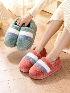 Dép Đi Trong Nhà Bằng Vải Cotton Mùa Đông Chống Trượt Đế Dày Ấm Áp Cho Cặp Đôi Nam Nữ Dùng Trong Nhà
