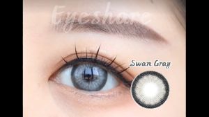【MUMUVI】Colored Soft Contact Lenses Big Eye 14.5mm SWAN GRAY Lens Makeup Contact Lens Blue(0.00)