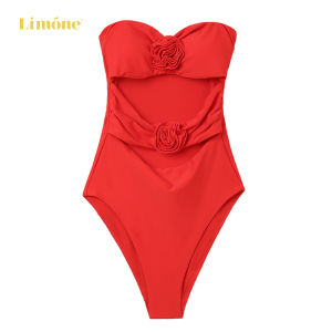 LIMONE | Elegant Strapless White Swimsuit