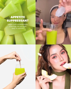 LUNA AURA Hope Glow Crystal Honeydew Green Tea Dandelion and L-Carnitine Juice Drink