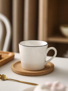 Ceramic Coffee Mug Water Cup High Aesthetic Value Home Use Tea Cup for Men Breakfast Cup Nordic Style Pure Color Handmade