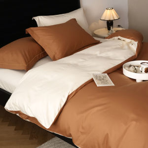 Bộ Đồ Chăn Ga Gối Bốn Mảnh Pha Màu Cotton